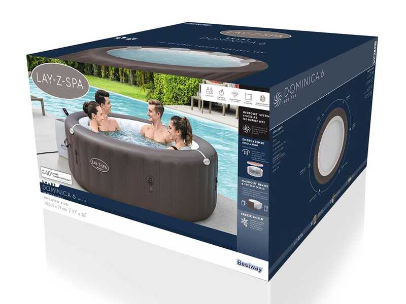 Bestway Lay-Z-Spa Dominica HydroJet 6001S - &Oslash;196x71 cm - Spa gonflable
