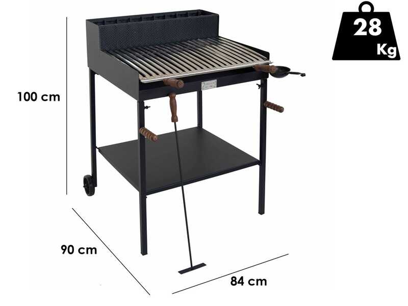 Cruccolini Belvedere Maxi - Barbecue en fer artisanal &agrave; bois et charbon