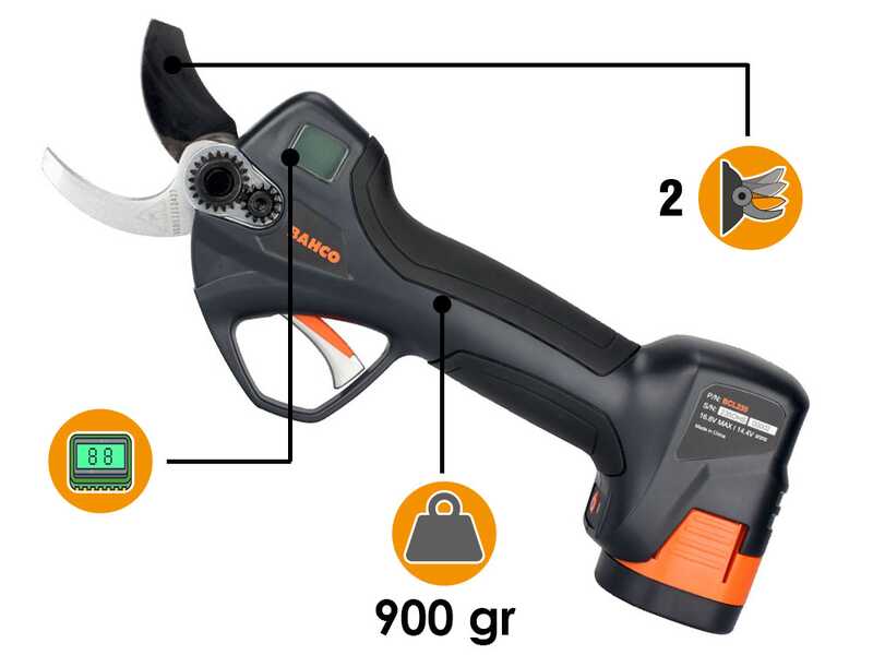 Bahco BCL235 - S&eacute;cateur &agrave; batterie - 2x 14.4V 2,5 Ah