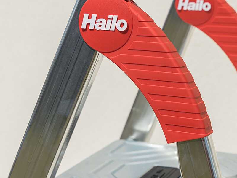 Hailo ProfiStep XXL, 5 marches, 1.68 m - &Eacute;chelle en aluminium avec tr&eacute;teau