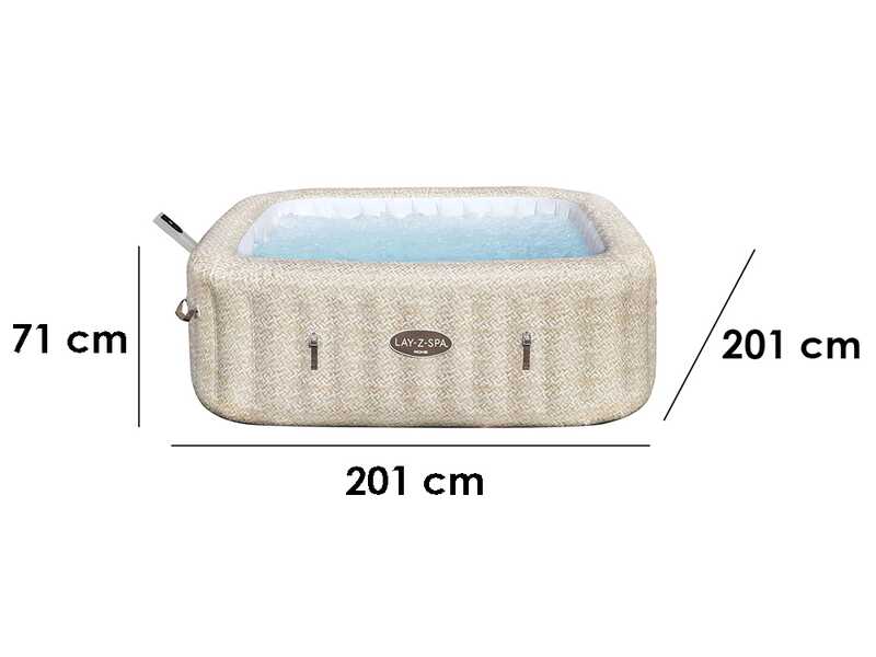 Bestway Lay-Z-Spa Roma AirJet 6001M - 201x201x71 cm - Spa gonflable pour 5-6 personnes