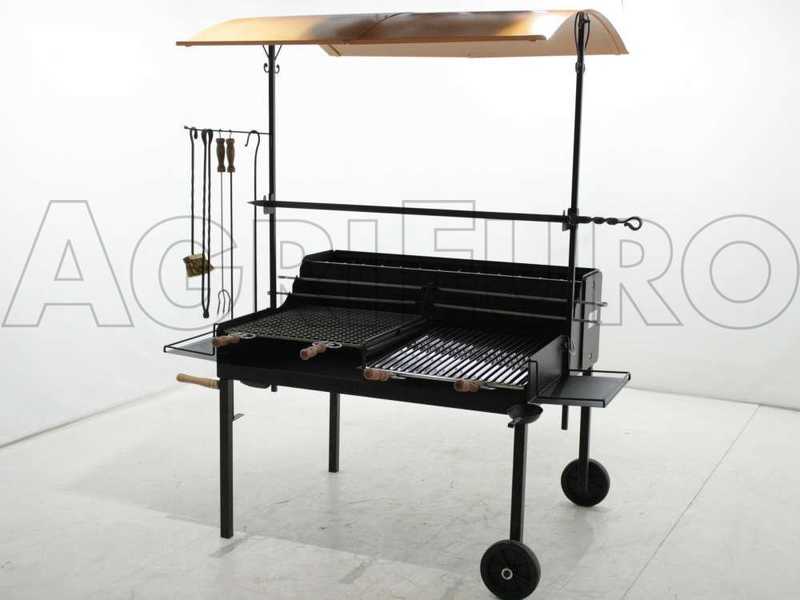 Cruccolini Tuscany Maxi - Barbecue &agrave; bois et charbon en fer artisanal