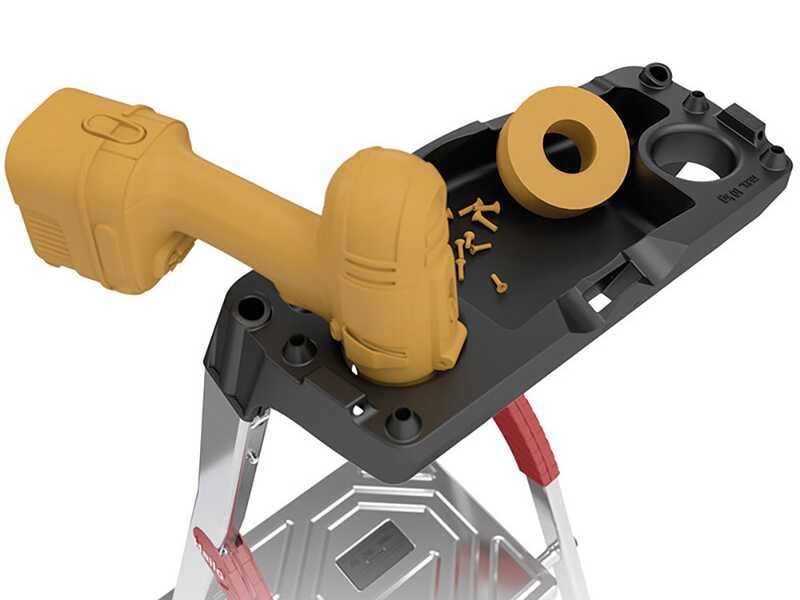 Hailo L60, 5 marches, 1.68 m - Echelle en aluminium &agrave; tr&eacute;teaux - Ultral&eacute;g&egrave;re
