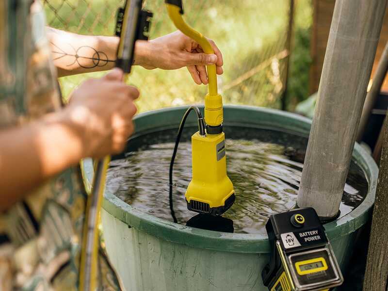 Karcher BP 2.000-18 Barrel - Pompe immerg&eacute;e pour eaux claires - SANS BATTERIE NI CHARGEUR