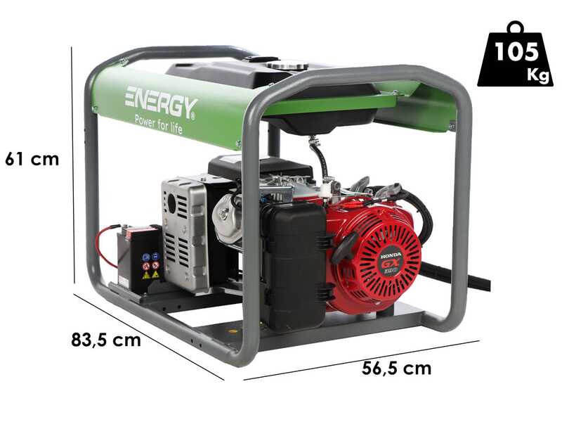 Energy EY-7TBE-A - Groupe &eacute;lectrog&egrave;ne triphas&eacute; - Moteur Honda
