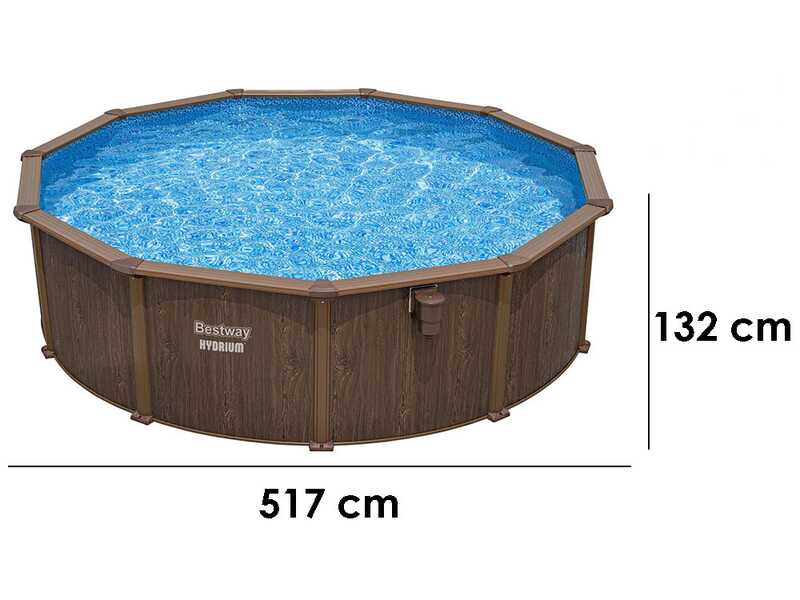 Bestway Hydrium 561CU - &Oslash;488x132 cm - Piscine ronde pour 9-10 personnes