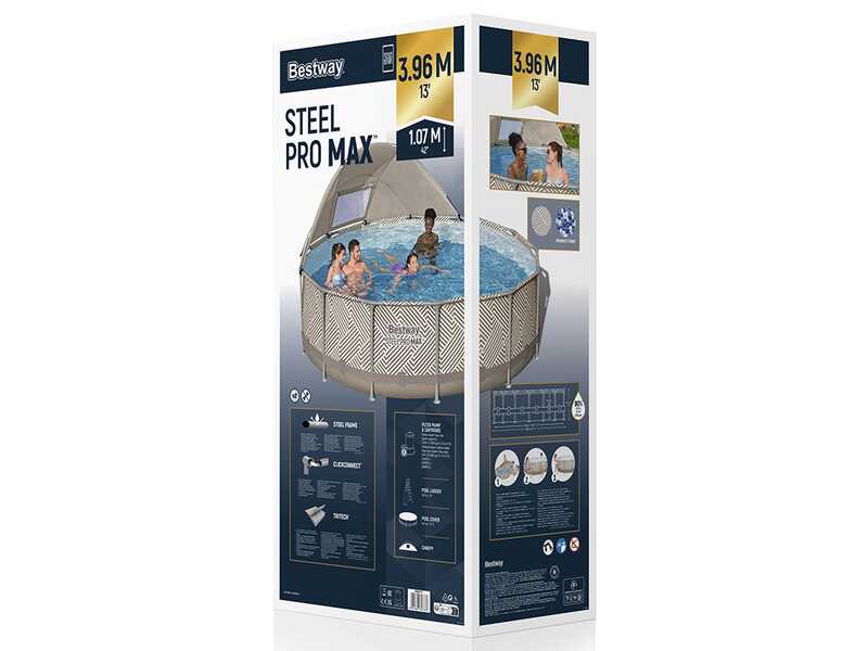 Bestway Steel Pro max 561FY - &Oslash;396x107 cm - Piscine ronde pour 7-8 personnes