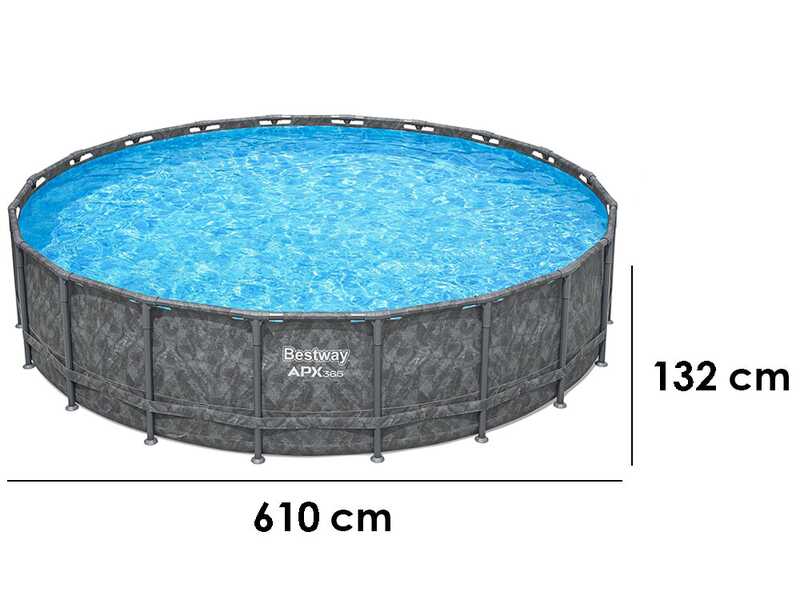 Bestway APX 365 561KE - &Oslash;610x132 cm - Piscine ronde pour 11-15 personnes