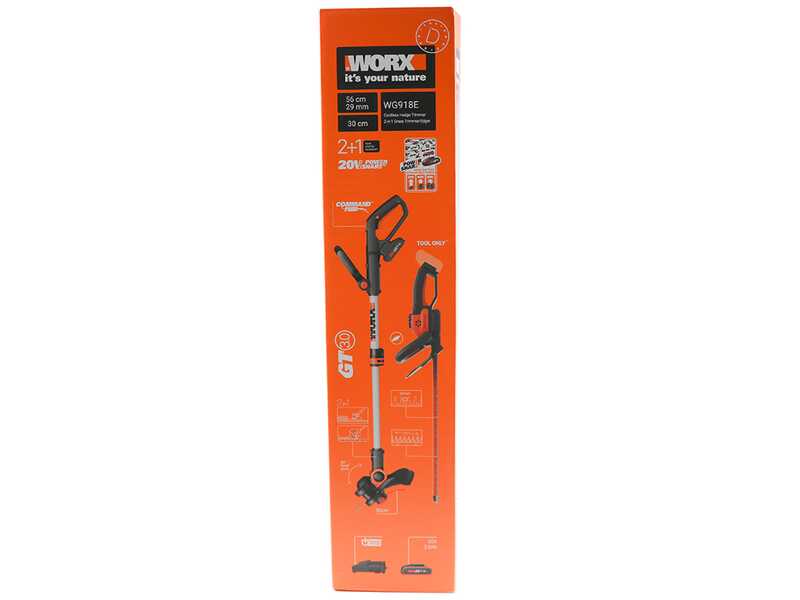 Worx WG918E - Kit Taille-haie + Coupe-bordure &agrave; batterie - 20/2Ah