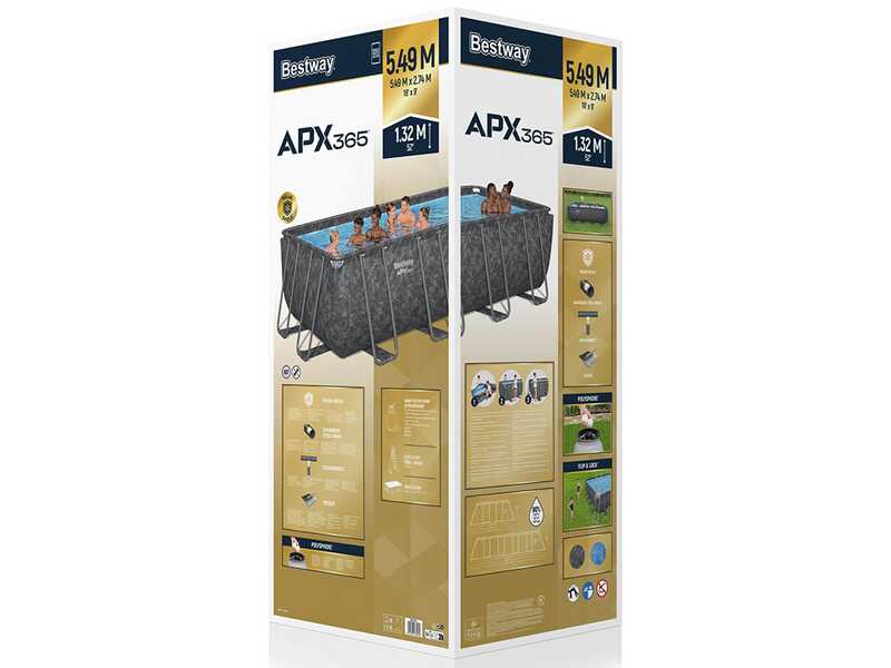 Bestway APX 365 561KA - 549 x 274 x 132 cm - Piscine hors-sol pour 7-8 personnes