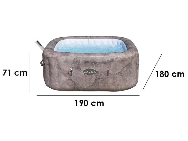 Bestway Lay-Z-Spa Roma AirJet 6001K - 180x180x71 cm - Spa gonflable pour 5-6 personnes