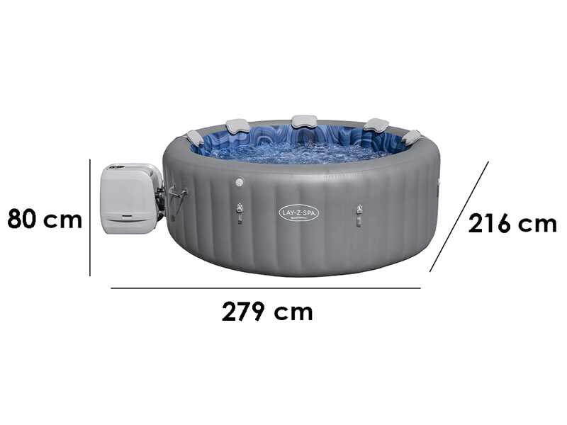 Bestway Lay-Z-Spa Santorini HydroJet 6001T - &Oslash;216x80 cm - Spa gonflable
