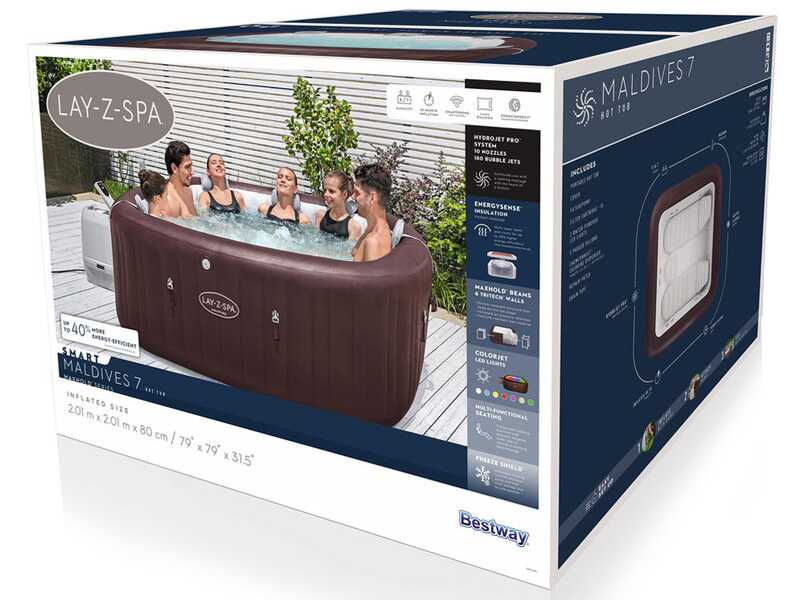 Bestway Lay-Z-Spa Maldives HydroJet Pro 6001U - 201x201x80 cm - Spa gonflable