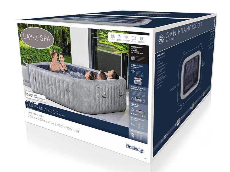 Bestway Lay-Z-Spa San Francisco HydroJet 6001Q - 230x230x71 cm - Spa gonflable