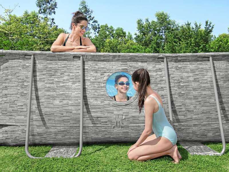 Bestway Steel Pro Max Splashview 56946 - 488x305x107 cm - Piscine ovale pour 7-8 personnes