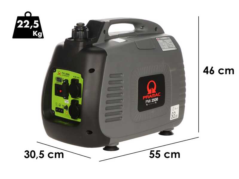 Pramac PMi2500 - Groupe &eacute;lectrog&egrave;ne 2.3 kW - Continu 2 kW Monophas&eacute;