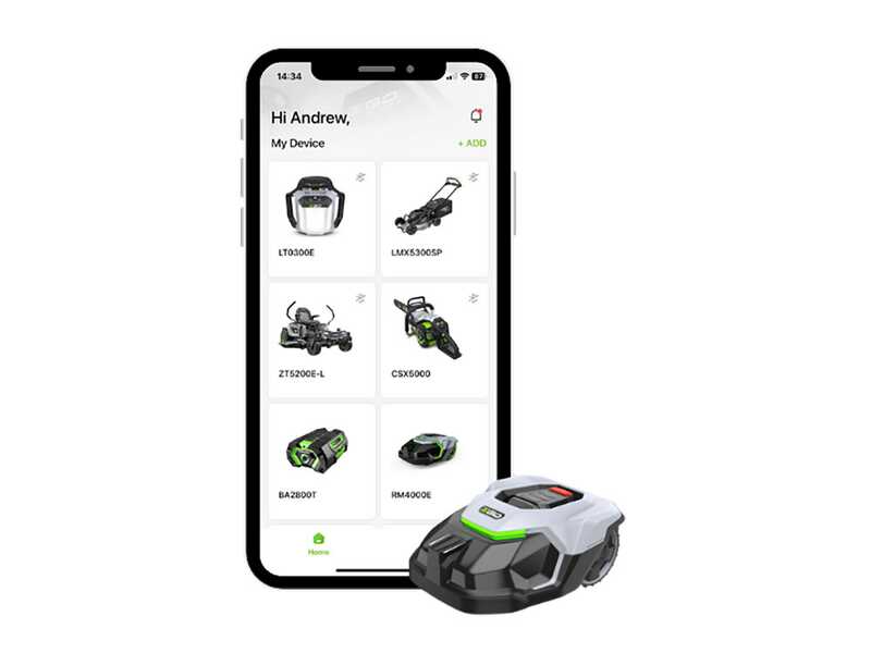 EGO RM 2000E - Robot tondeuse - avec batterie au lithium 24 V - 10 Ah