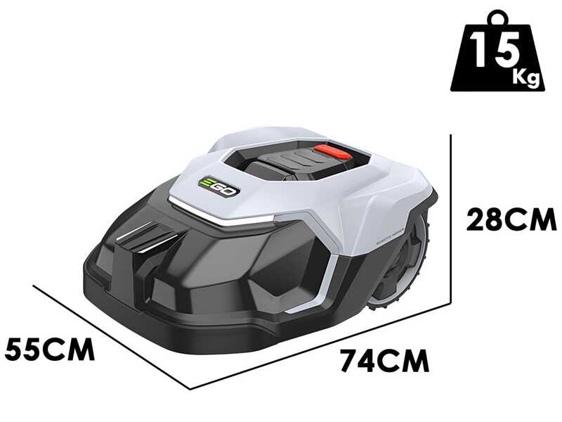 EGO RM 2000E - Robot tondeuse - avec batterie au lithium 24 V - 10 Ah