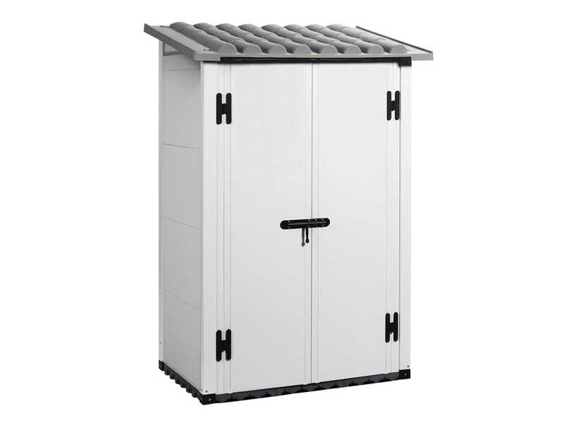 Garofalo Urban 100 - Abri de jardin - Avec porte &agrave; double battant - 122,5 x 82,5 x 201 cm