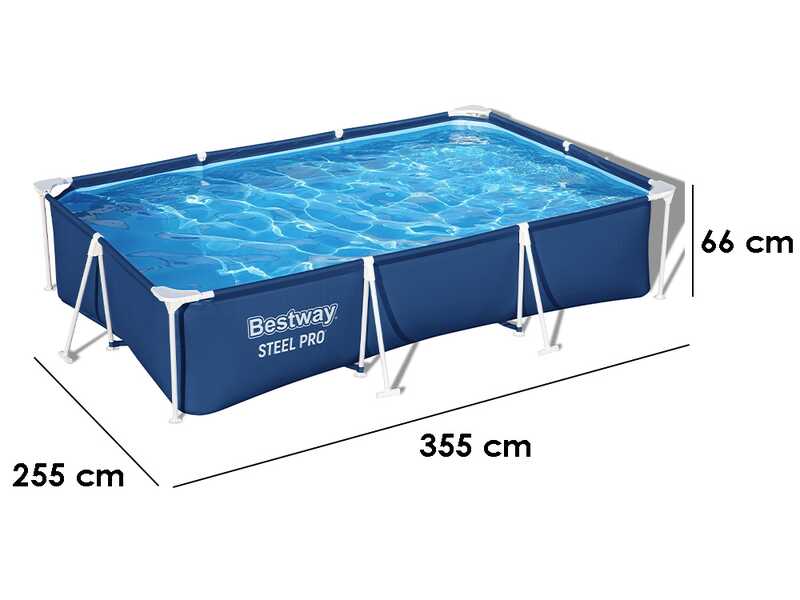 Bestway Steel Pro 56404 - 300x201x66 cm - Piscine hors-sol pour 3-4 personnes