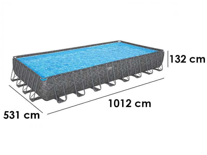 Bestway APX 365 561KJ - 956x488x132 cm - Piscine hors-sol pour 21-25 personnes