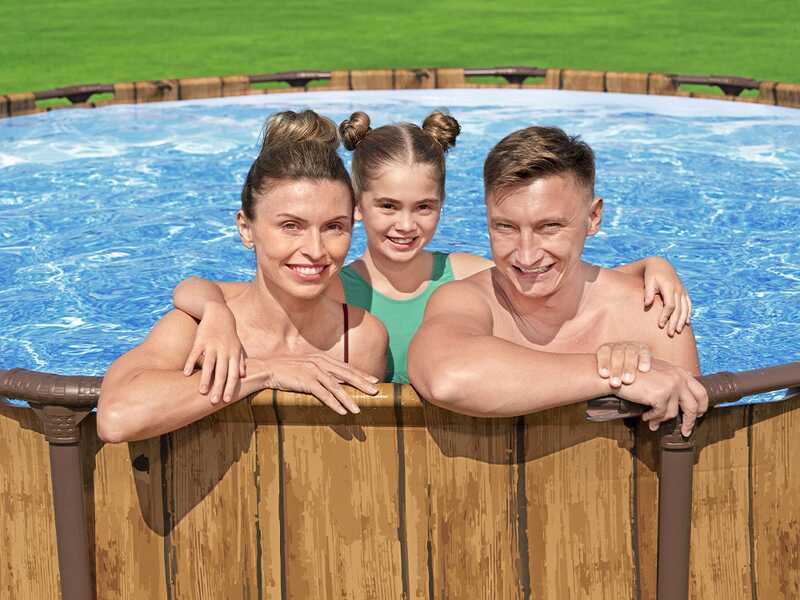 Bestway Steel Pro Max Splashview 56725 - &Oslash;488x122 cm - Piscine ronde pour 9-10 personnes