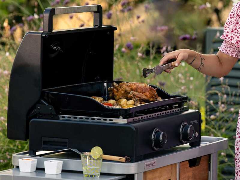 Campingaz Onyx 2 - Plancha &agrave; gaz portable avec couvercle