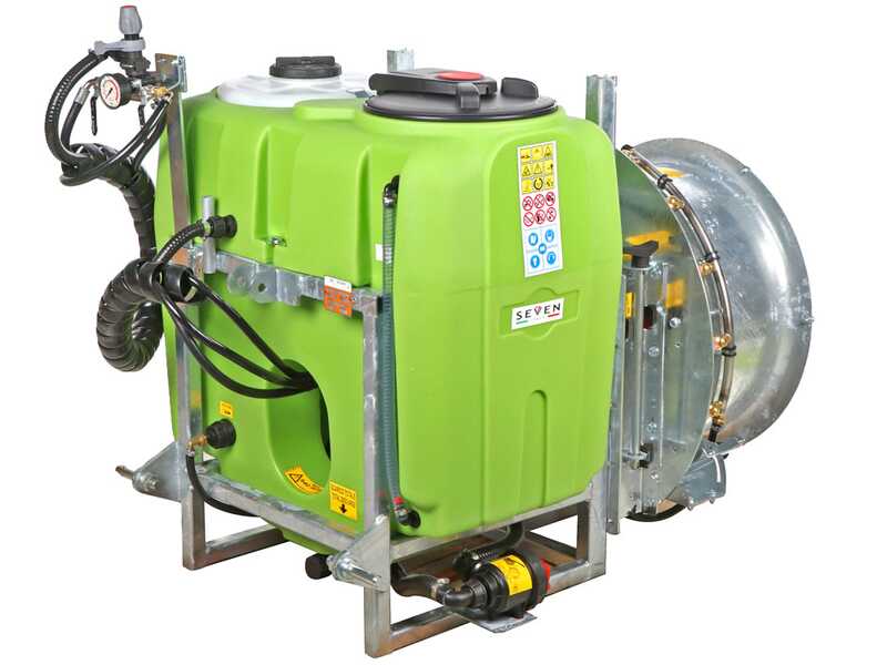 Seven Italy 200 - Atomiseur port&eacute; avec attache &agrave; tracteur pour pulv&eacute;risation - Capacit&eacute; 200 L - Pompe APS 51