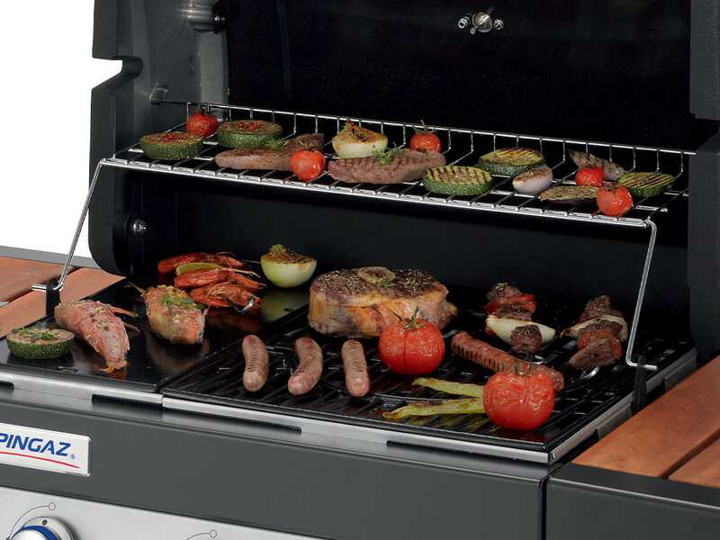Campingaz 3 Series Woody LX - Barbecue &agrave; gaz - Tablettes lat&eacute;rales pliantes