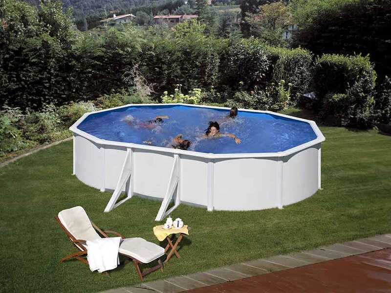Piscine Gre Fidji Ovale 500x300x120cm - Piscine hors-sol en acier - Filtre Aqualoon