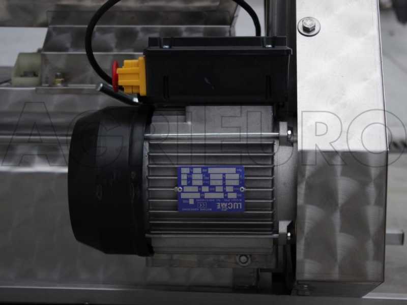 Fouloir &eacute;grappoir &eacute;lectrique &agrave; brancard en Acier Inox - moteur 1,2 CV
