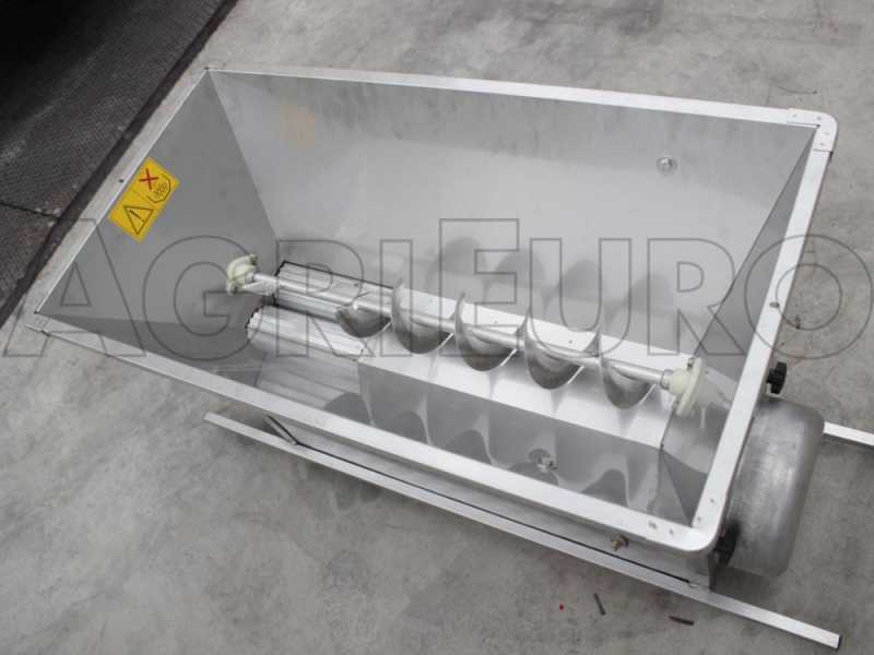Fouloir &eacute;grappoir &eacute;lectrique &agrave; brancard en Acier Inox - moteur 1,2 CV