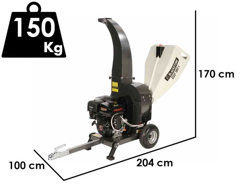 BlackStone DSP 180 L - Broyeur &agrave; essence - avec moteur &agrave; essence Loncin de 420 cm3