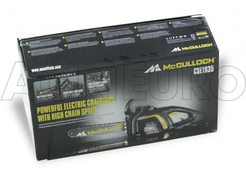 McCulloch CSE1835 - Tron&ccedil;onneuse &eacute;lectrique de 1800W - Guide de 35 cm
