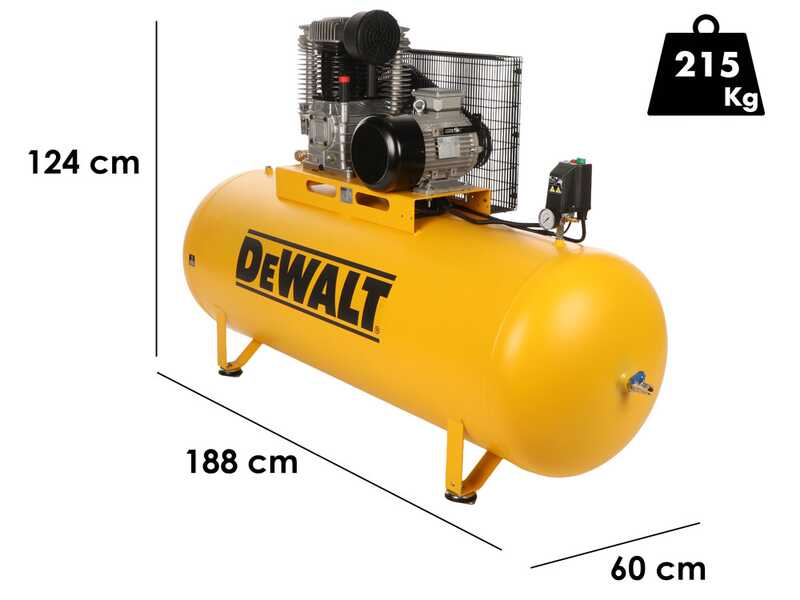 DeWalt DXCMB75T500HFE - Compresseur d'air &eacute;lectrique triphas&eacute; par courroie - Moteur 7,5 CV &ndash; 500 L