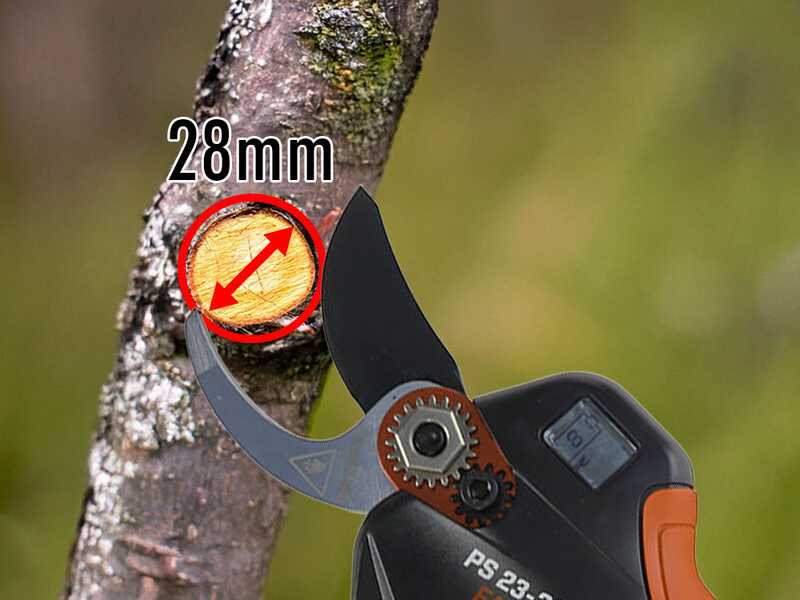 Blue Bird PS 23-28C Faster - S&eacute;cateur de taille &eacute;lectrique - 2x 16,8 V 2,5 Ah - Diam&egrave;tre de coupe 28 mm