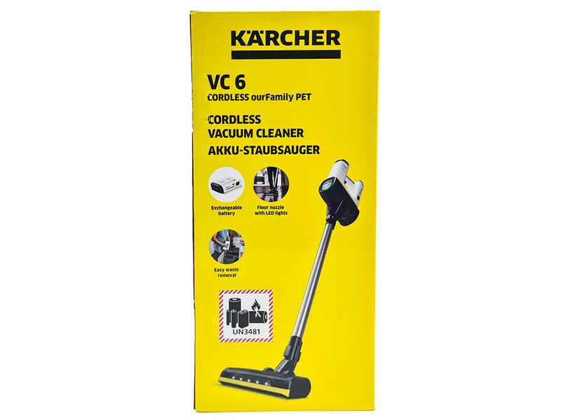 Karcher VC 6 Sans fil ourFamily Pet - Balai &eacute;lectrqiue - 25.2 V - 2.5 Ah