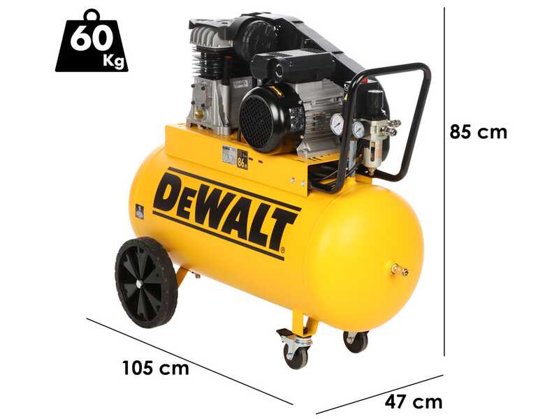 DeWalt DXCMB3M100HE - Compresseur d'air &eacute;lectrique monophas&eacute; &agrave; courroie - Moteur 3 CV &ndash; 100 L