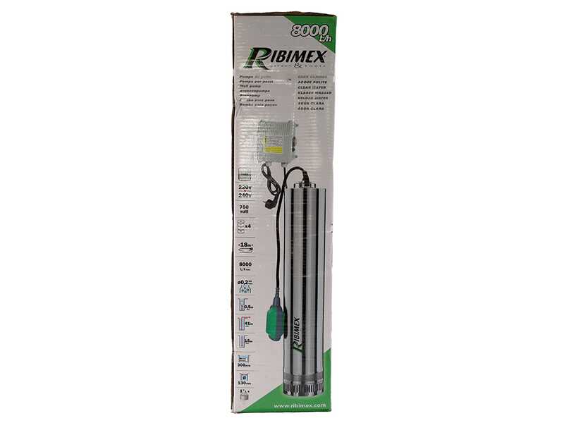 Ribimex PRPVC1102/65F - Pompe immerg&eacute;e pour puits - 1100 W - Eaux claires