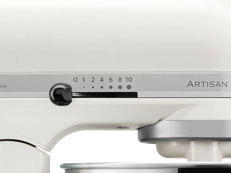 KitchenAid Artisan 5KSM125-EPL Porcelain White - Batteur m&eacute;langeur plan&eacute;taire avec t&ecirc;te relevable