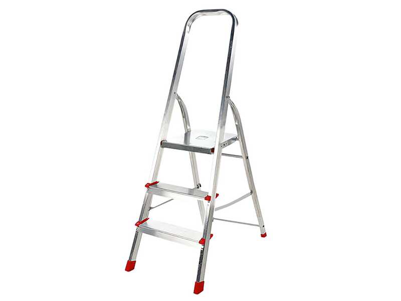 Escabeau en aluminium avec tr&eacute;teau Alice 3, 3 marches, 1,27 m