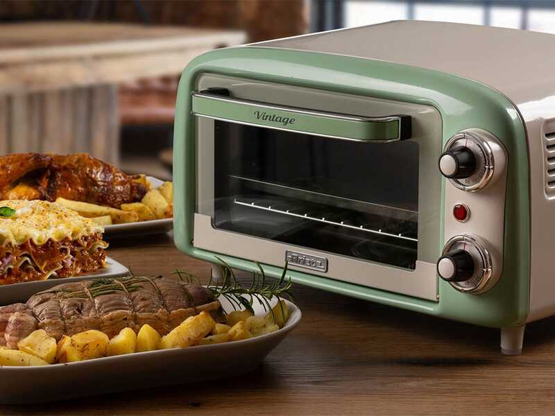 Ariete Vintage Vert - Four &eacute;lectrique statique - 10 L 800 W