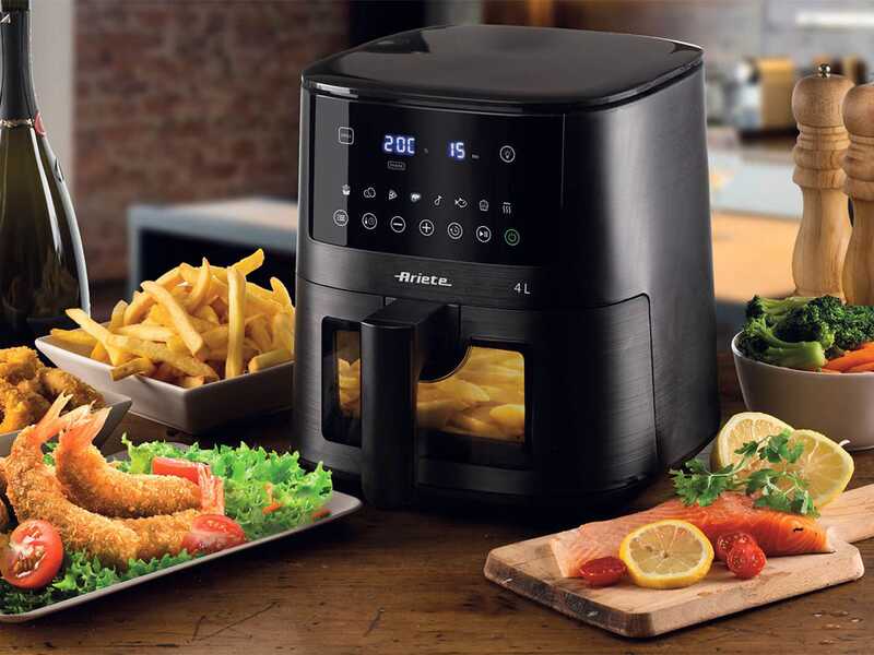 Ariete 4633 Noir - Friteuse &agrave; air chaud 4L - &Eacute;cran tactile
