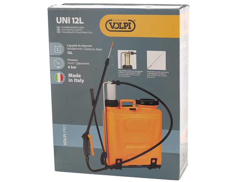 Volpi UNI 12L 81PUG  - Pompe de pulv&eacute;risation manuelle - &Agrave; dos
