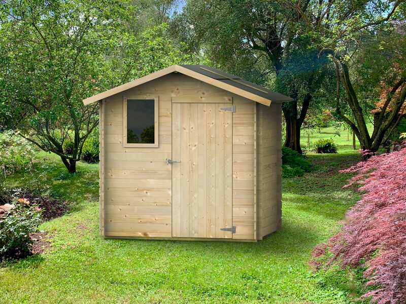 Alce Livia 198x130 - Abri de jardin en bois - Avec fen&ecirc;tre frontale - 198x130x205 cm
