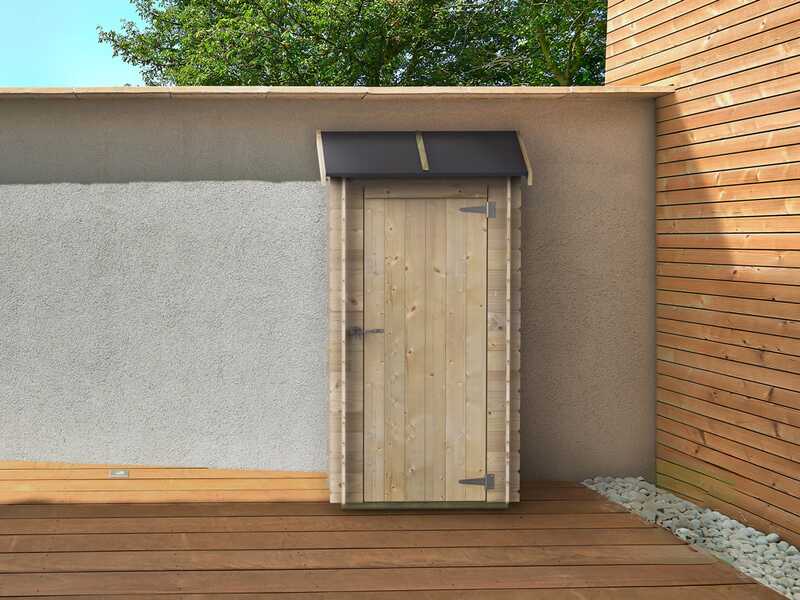 Alce Arturo 94x64 - Abri de jardin en bois - Avec toit &agrave; un versant - 94 x 64 x 188 cm