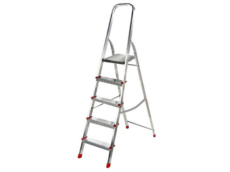 &Eacute;chelle en aluminium avec tr&eacute;teau Alice 5, 5 marches, 1,71 m