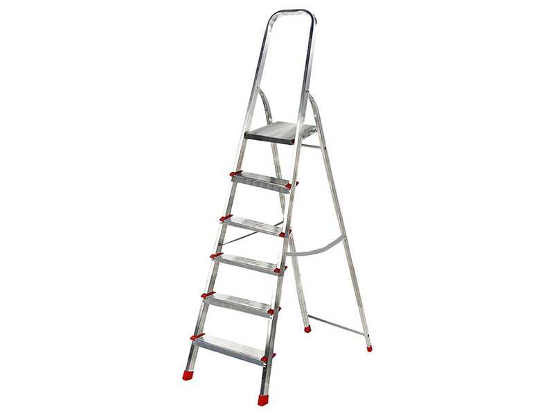 &Eacute;chelle en aluminium avec tr&eacute;teau Alice 6, 6 marches, 1,93 m
