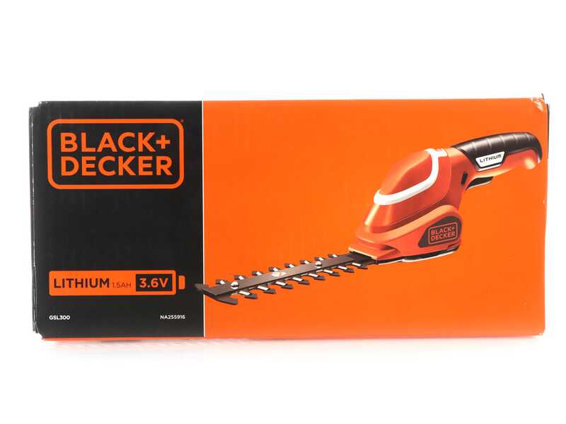 Black &amp; Decker GSL300-QW - S&eacute;cateur &agrave; gazon &agrave; batterie - 3,6 V 1,1 Ah