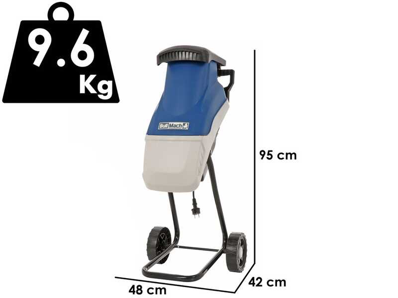 BullMach Tersic 40 - Broyeur &eacute;lectrique - Lames r&eacute;versibles - Bac de r&eacute;cup&eacute;ration